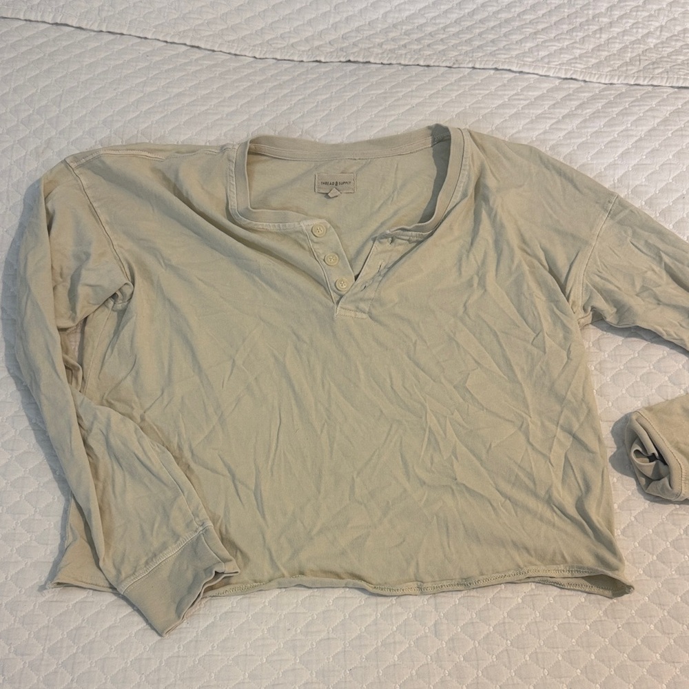 Thread & Supply Cream Long Sleeve Top